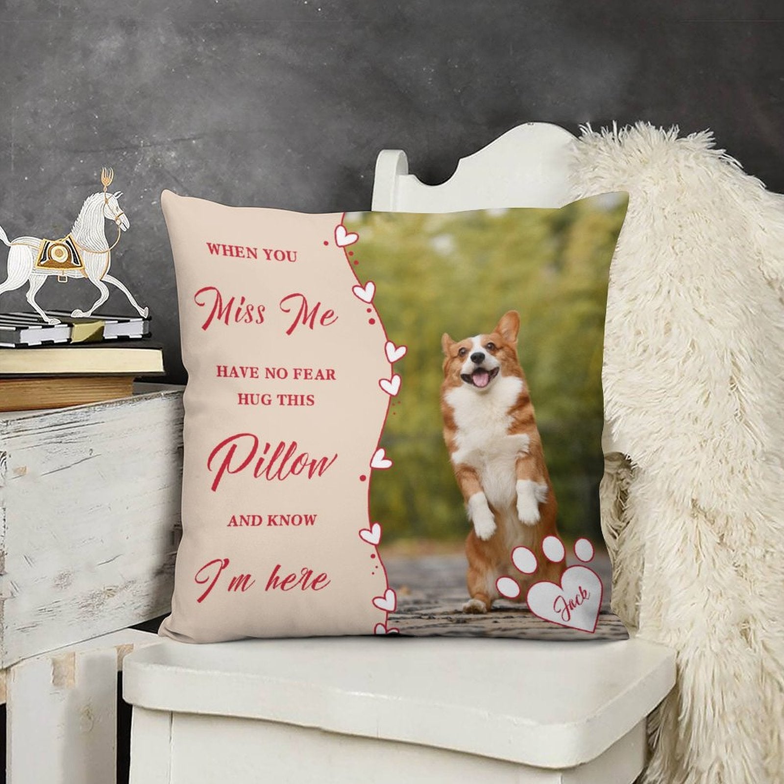 Custom Pet Photo and Name Hug Pillow as Me Pillow Case-WEPRINTME-2