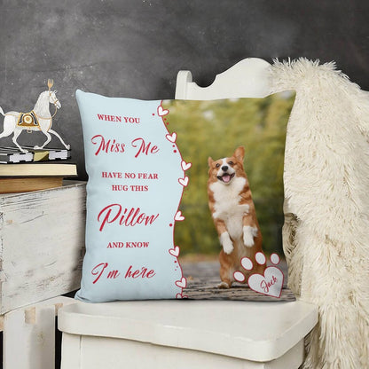 Custom Pet Photo and Name Hug Pillow as Me Pillow Case-WEPRINTME-4