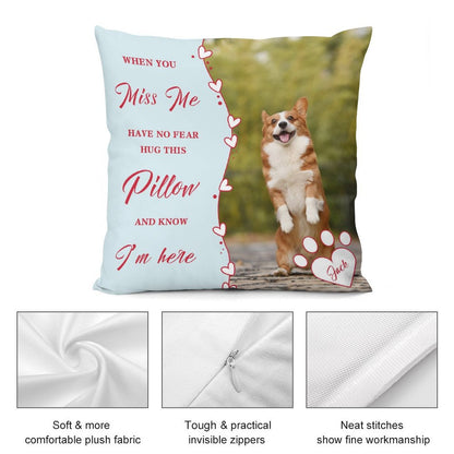 Custom Pet Photo and Name Hug Pillow as Me Pillow Case-WEPRINTME-7