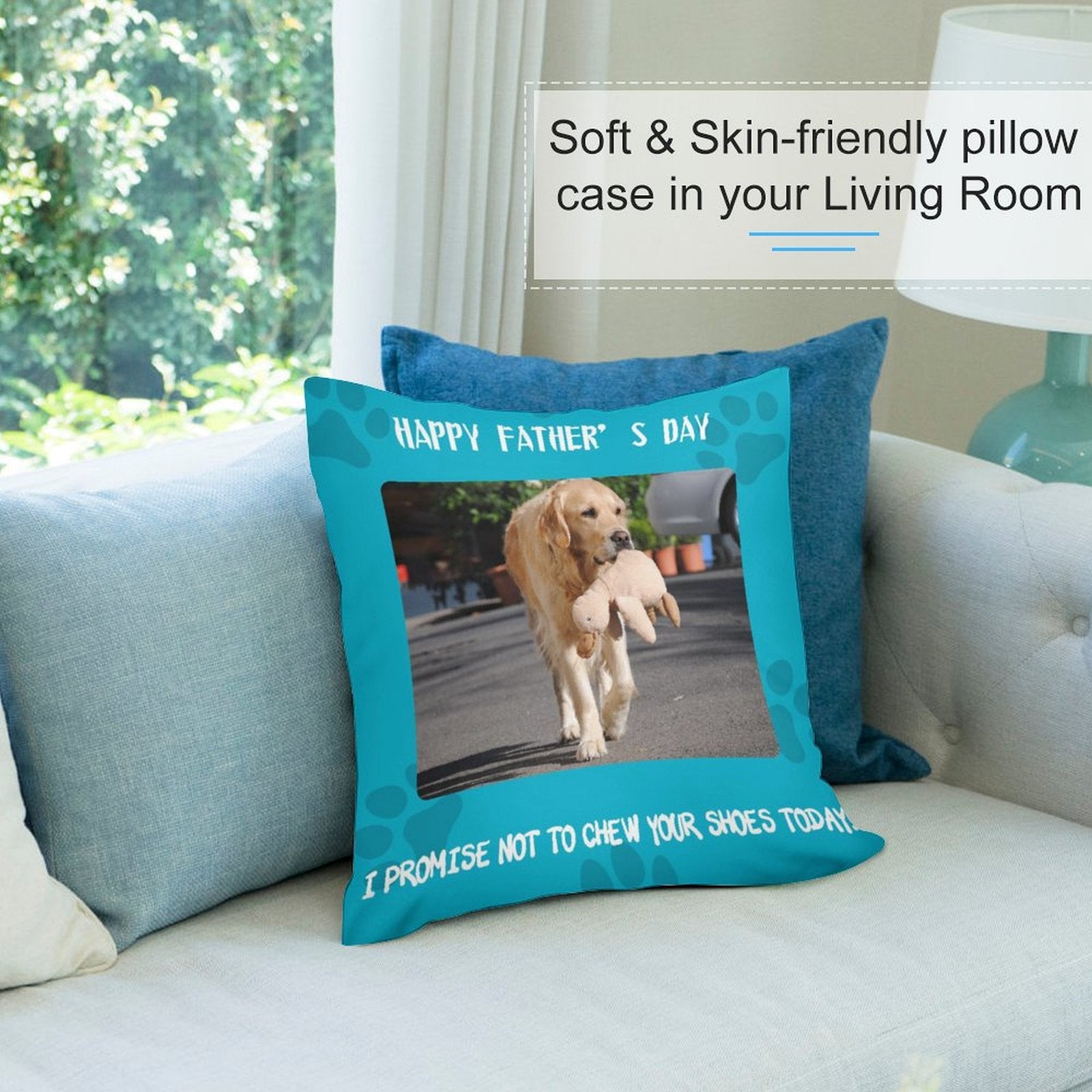 Custom Pet Photo for Dad and Mom Pillow Case-WEPRINTME-3