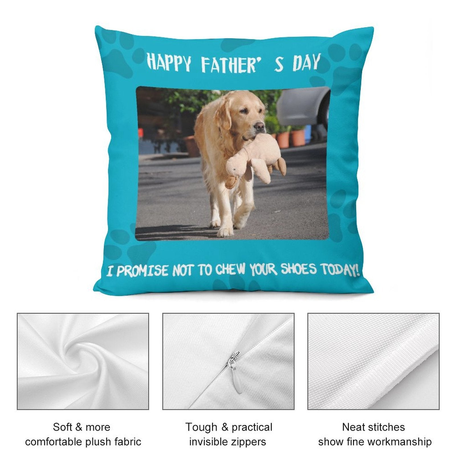 Custom Pet Photo for Dad and Mom Pillow Case-WEPRINTME-6