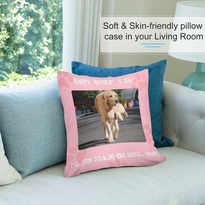 Custom Pet Photo for Dad and Mom Pillow Case-WEPRINTME-8