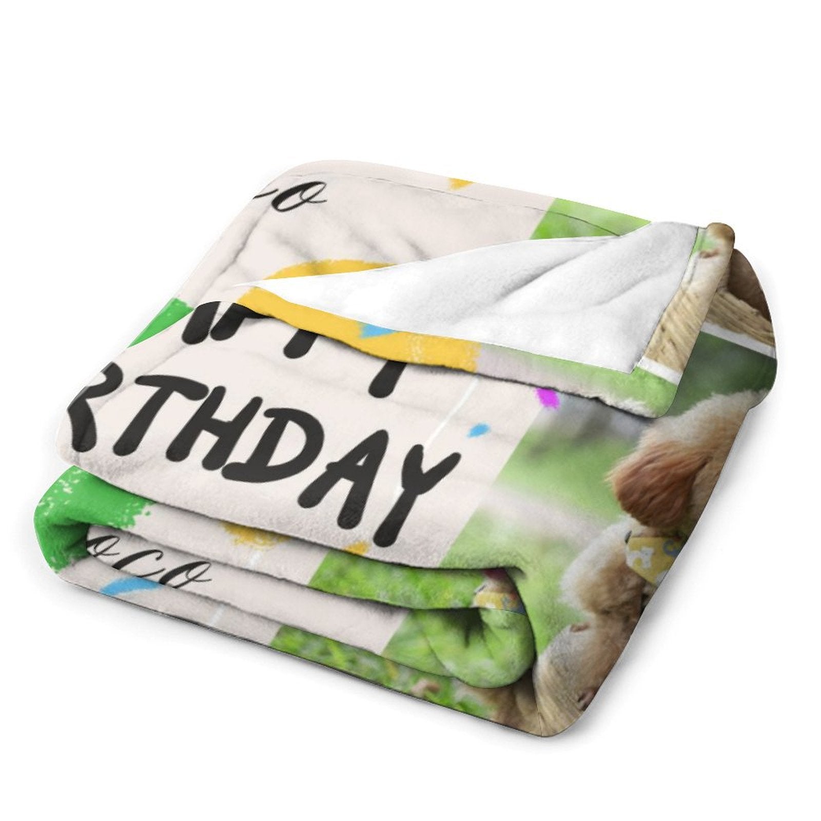 Custom Pet Photos Blanket Happy Birthday Blanket-WEPRINTME-9
