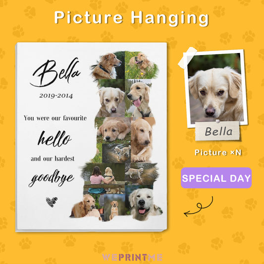 Custom Pet Photos Memorial Wall Art-WEPRINTME-1