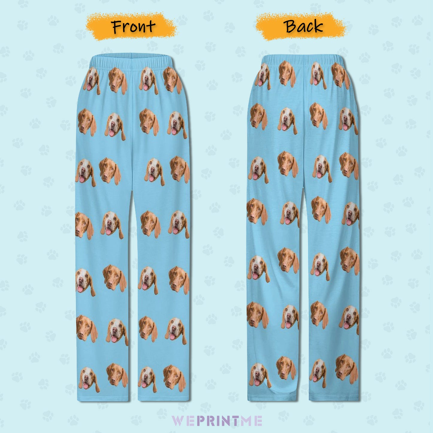 Pajama PantsCustom Pet Kids Pants Kid and Pets Face Pajama Pants-WEPRINTME-3