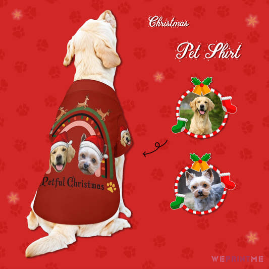 Personalized Pet Face Petful Christmas Pets Shirts-WePrintMe-1
