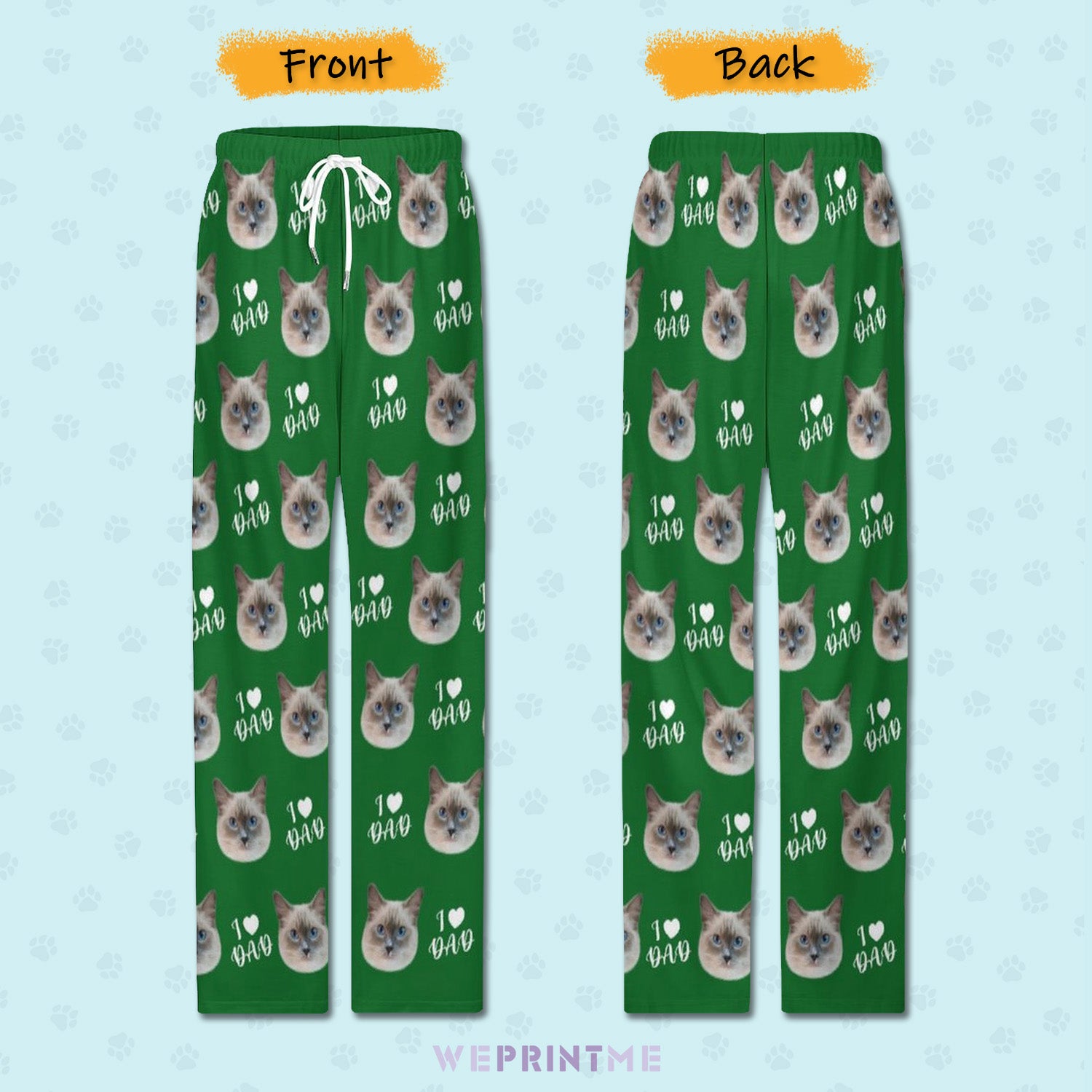 Personalized Pet Face Pajama Pants Love Parent for Men-WEPRINTME-3