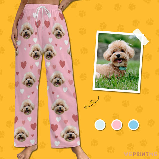 Personalized Pet Pants Face Love Pajama Pants for Women-WEPRINTME-1