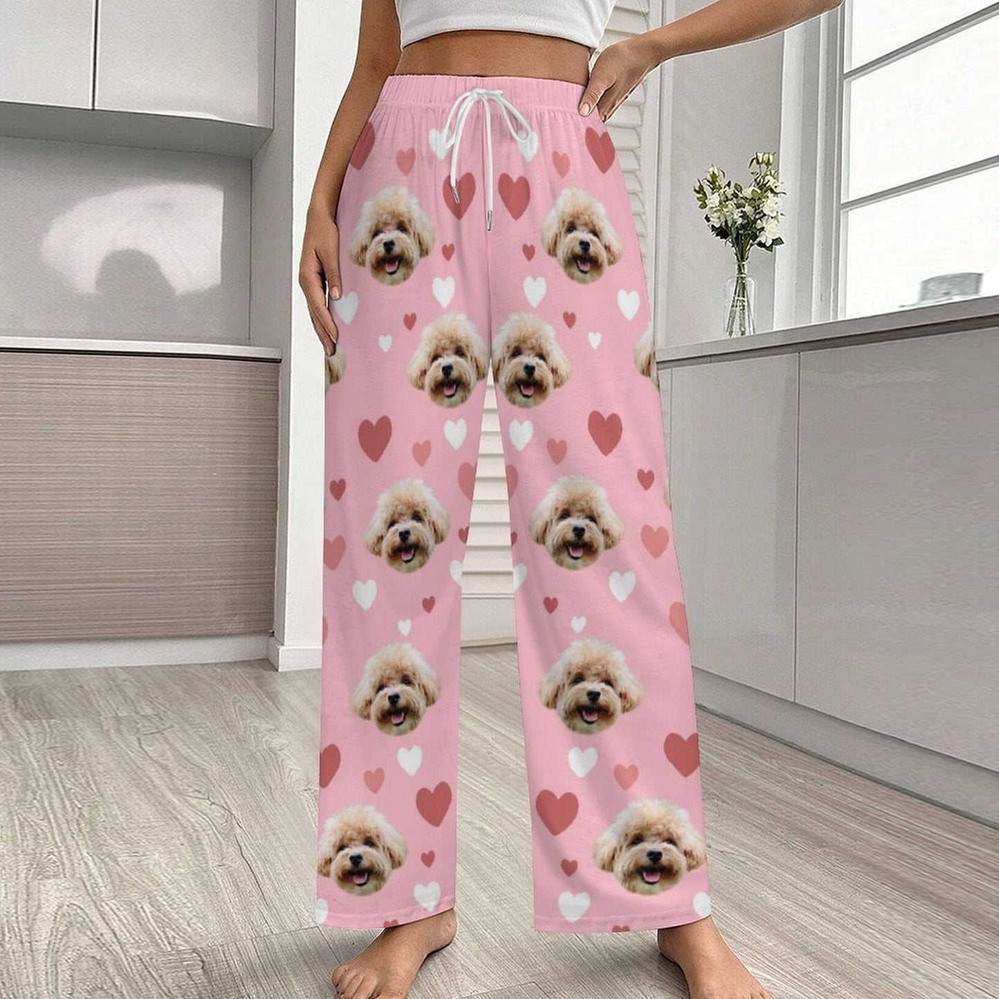 Personalized Pet Pants Face Love Pajama Pants for Women-WEPRINTME-2
