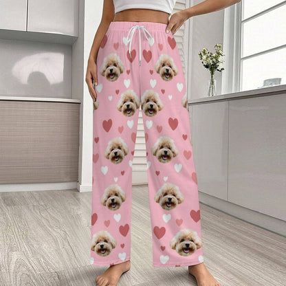 Personalized Pet Pants Face Love Pajama Pants for Women-WEPRINTME-2
