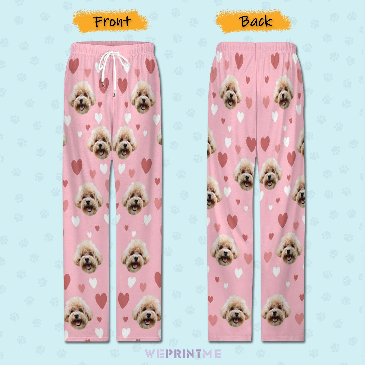 Personalized Pet Pants Face Love Pajama Pants for Women-WEPRINTME-3