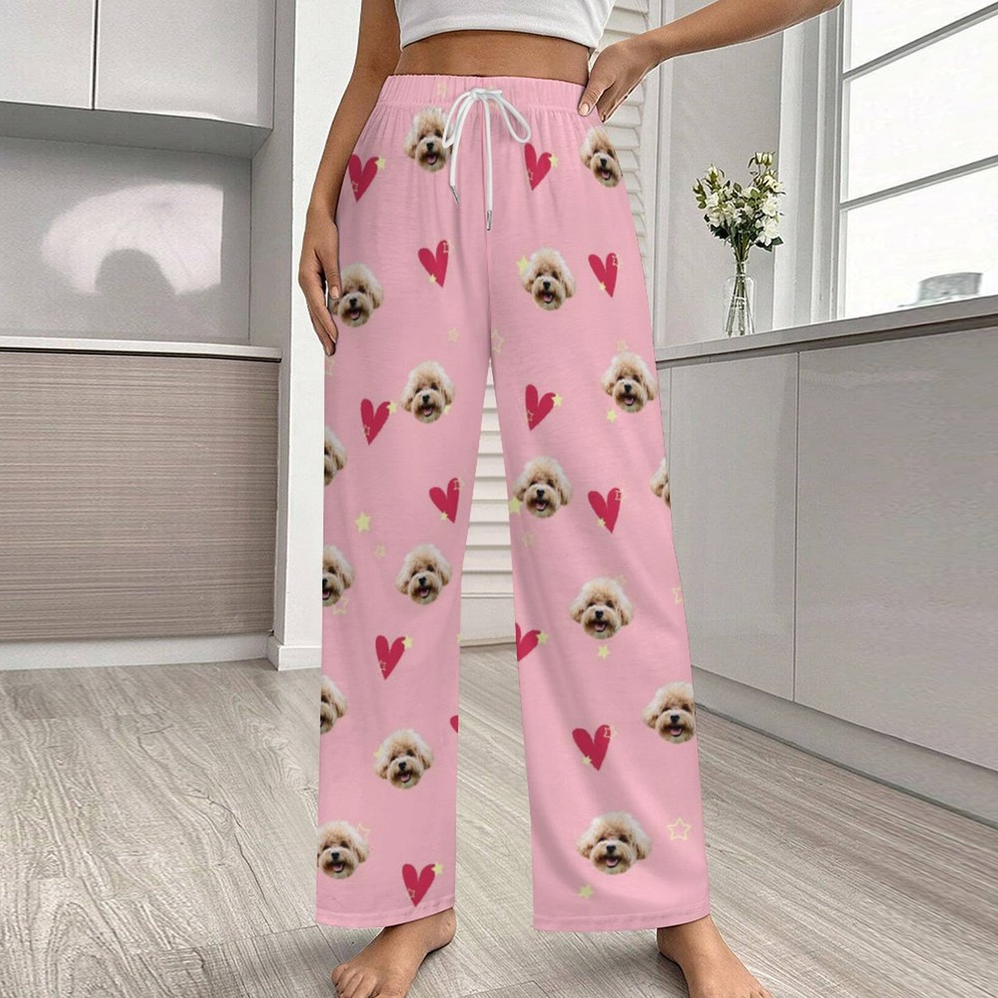Personalized Pet Pants Face Love Pajama Pants for Women-WEPRINTME-6