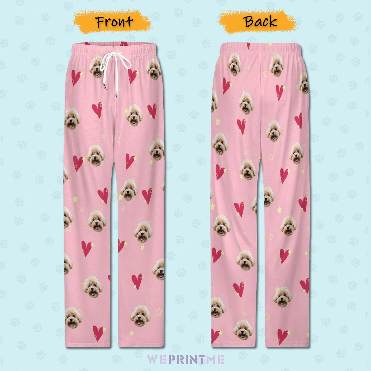 Personalized Pet Pants Face Love Pajama Pants for Women-WEPRINTME-7