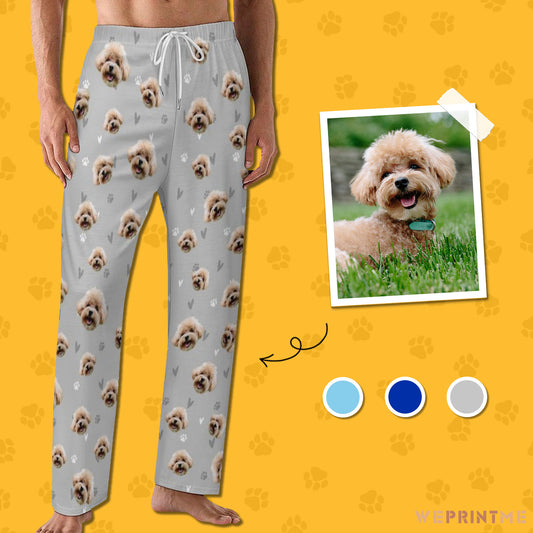 Personalized Pet Pants Love&Paws Pajama Pants for Men-WEPRINTME-1