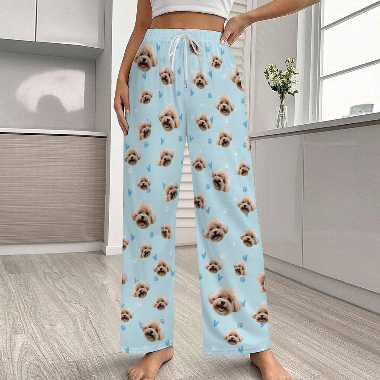 Personalized Pet Pants Love&Paws Pajama Pants for Women-WEPRINTME-2