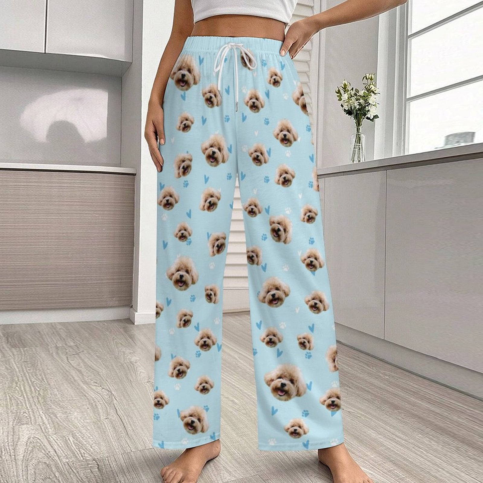 Personalized Pet Pants Love&Paws Pajama Pants for Women-WEPRINTME-2