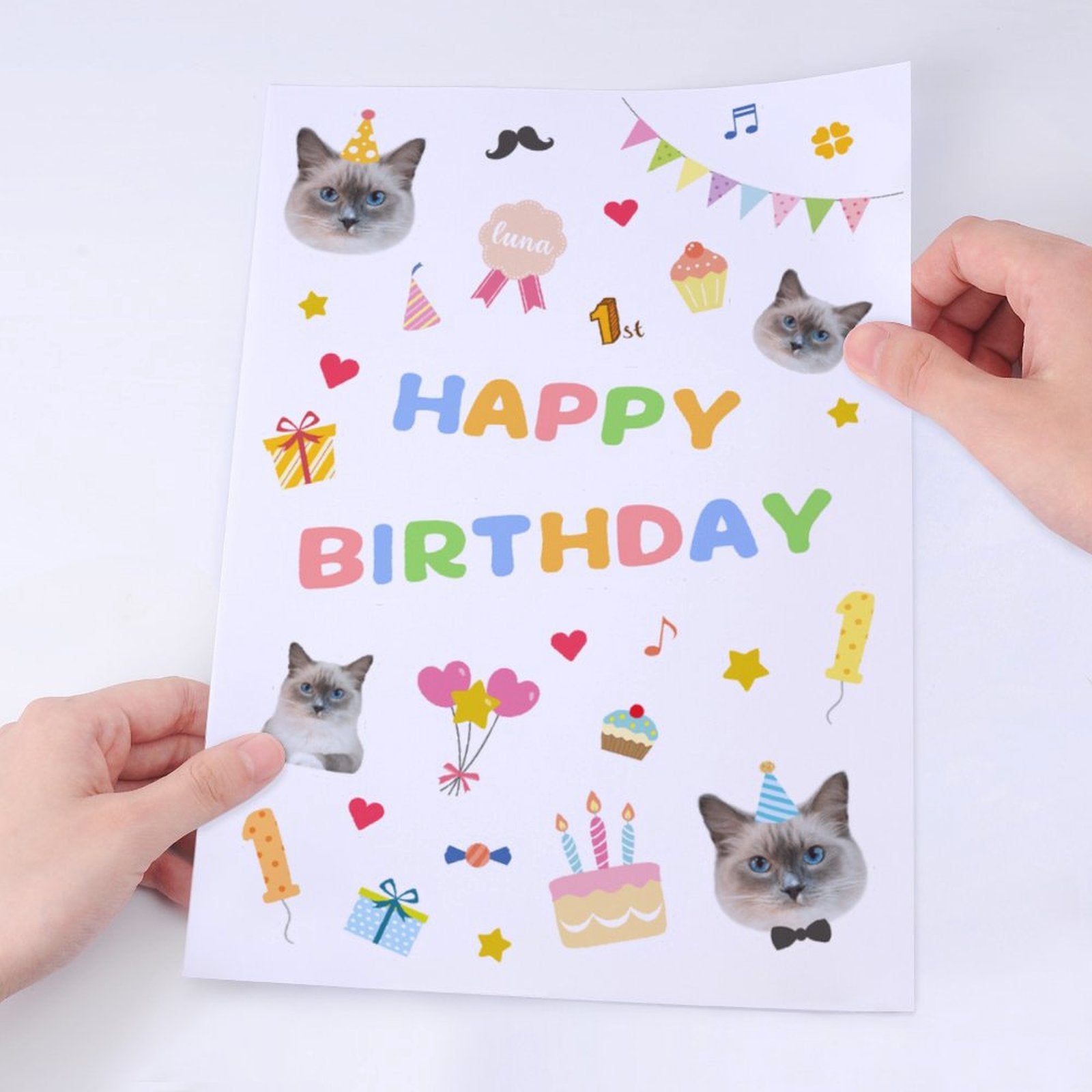 Personalized Sticker Custom Pet Face Birthday Sticker-WEPRINTME-2