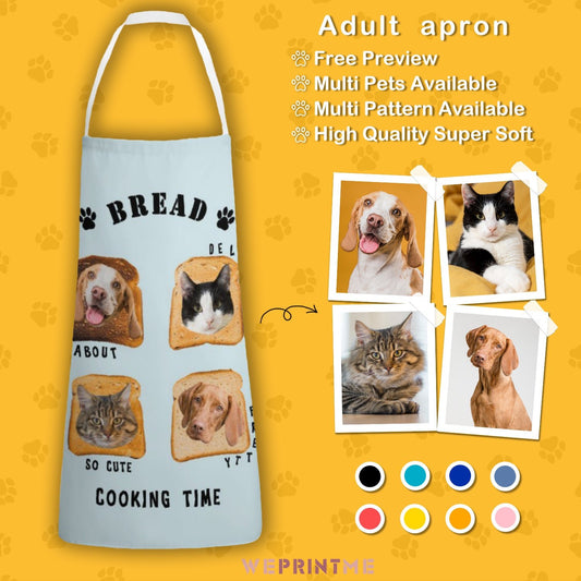 WEPRINTMEApronCustom Pet Face Toast Pet Apron