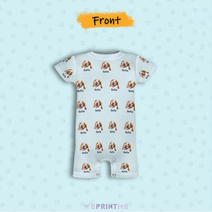 WEPRINTMEBaby SuitCustom Pet Face and Name Lovely Baby Romper