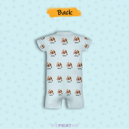WEPRINTMEBaby SuitCustom Pet Face and Name Lovely Baby Romper