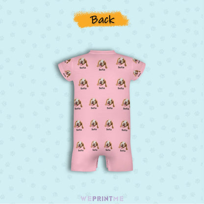 WEPRINTMEBaby SuitCustom Pet Face and Name Lovely Baby Romper