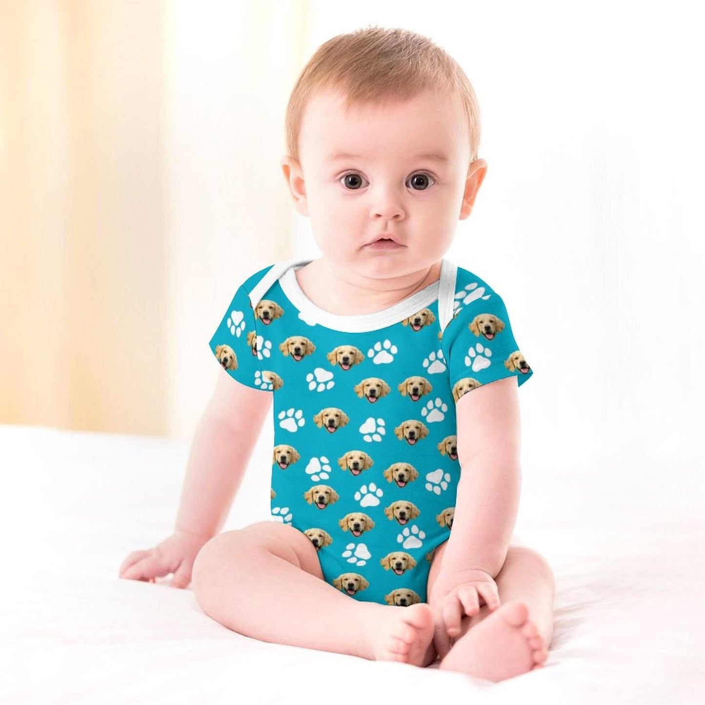 WEPRINTMEBaby SuitCustom Pet Face Baby Climbing Suit