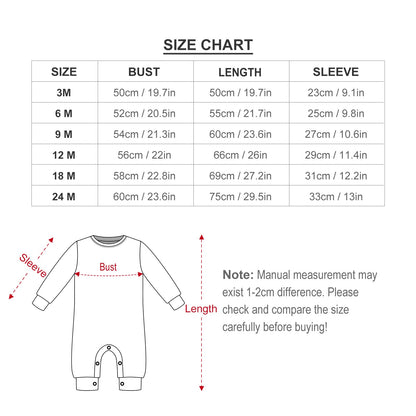 WEPRINTMEBaby SuitCustom Pet Face Baby Long Sleeve Romper