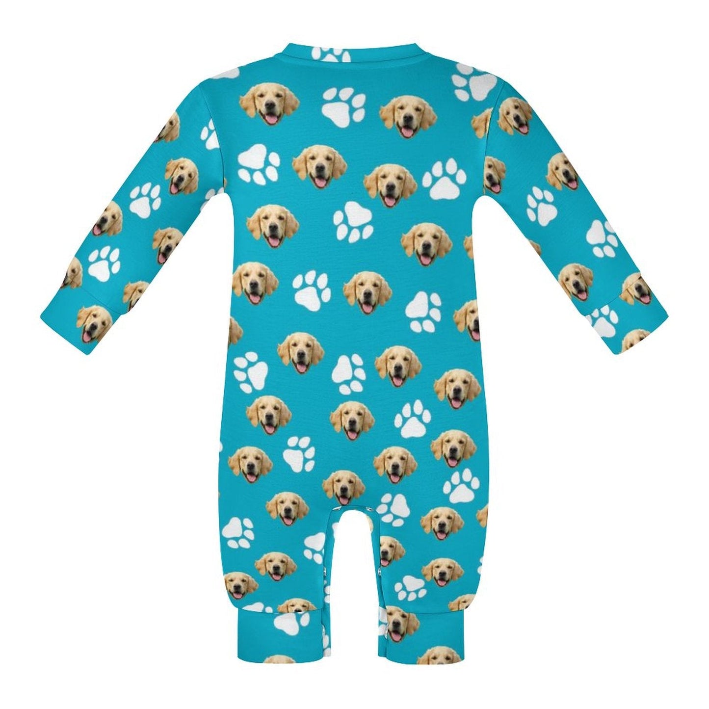 WEPRINTMEBaby SuitCustom Pet Face Baby Long Sleeve Romper