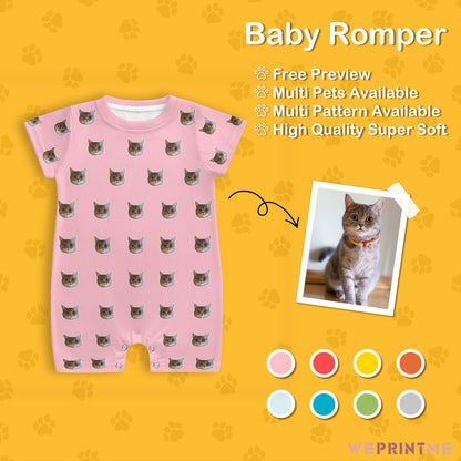 WEPRINTMEBaby SuitCustom Pet Face Lovely Baby Romper