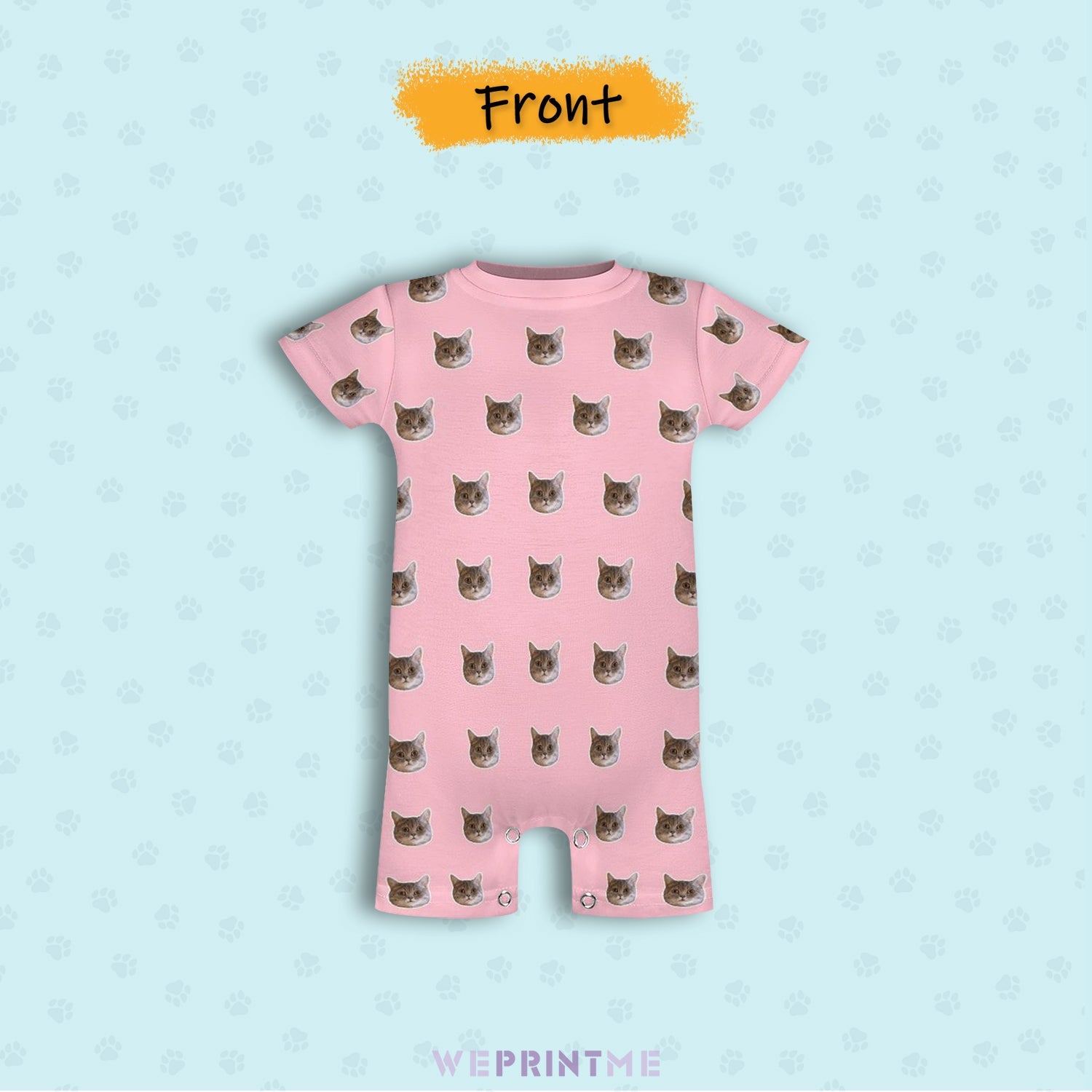 WEPRINTMEBaby SuitCustom Pet Face Lovely Baby Romper