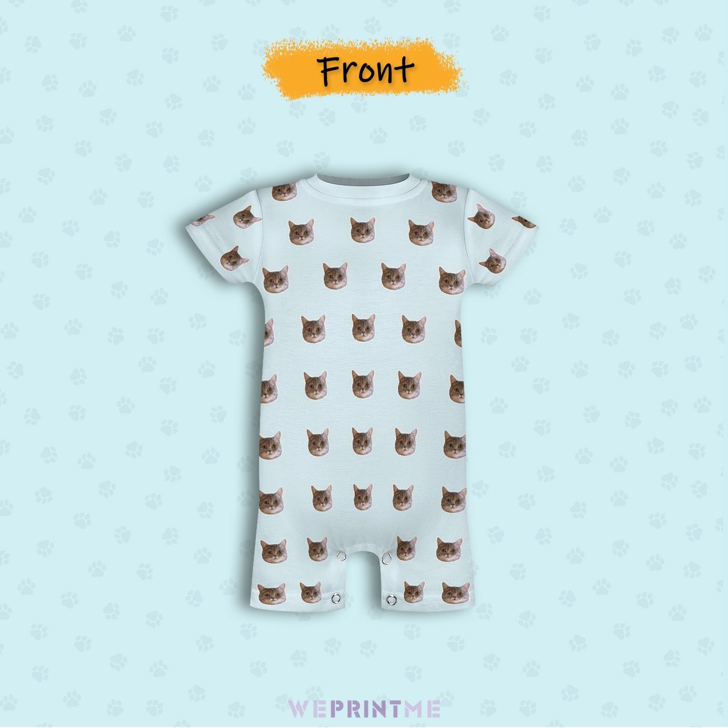 WEPRINTMEBaby SuitCustom Pet Face Lovely Baby Romper
