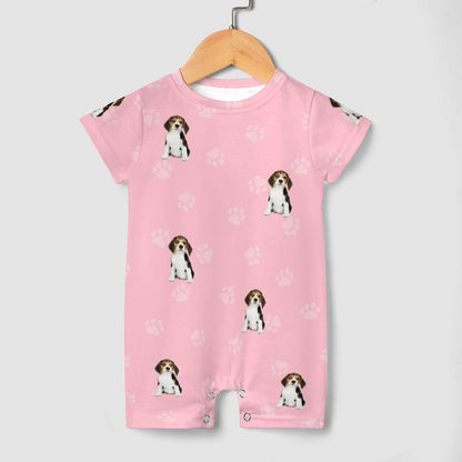 WEPRINTMEBaby SuitCustom Pet Face Pets and Paws Baby Romper
