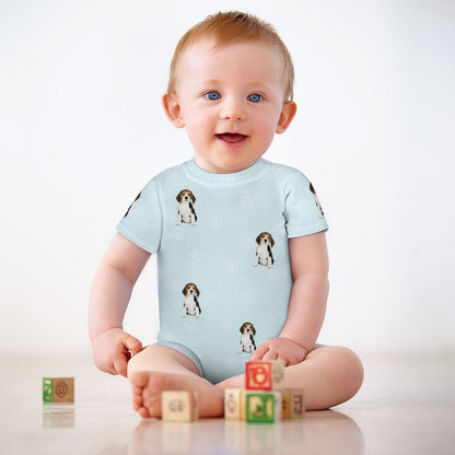 WEPRINTMEBaby SuitCustom Pet Face Pets and Paws Baby Romper