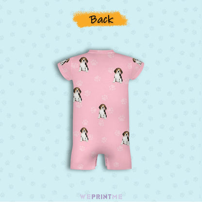 WEPRINTMEBaby SuitCustom Pet Face Pets and Paws Baby Romper