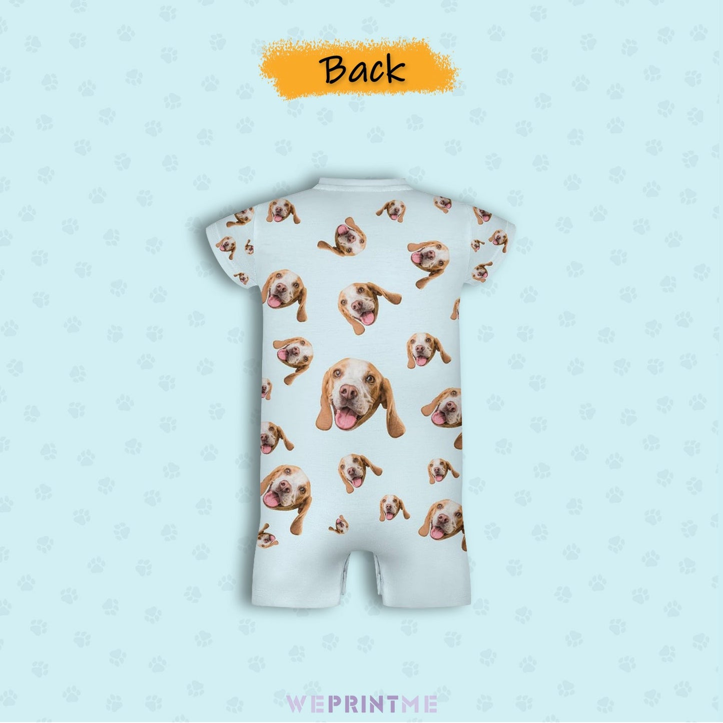 WEPRINTMEBaby SuitCustom Pet Face Pets Everywhere Baby Romper