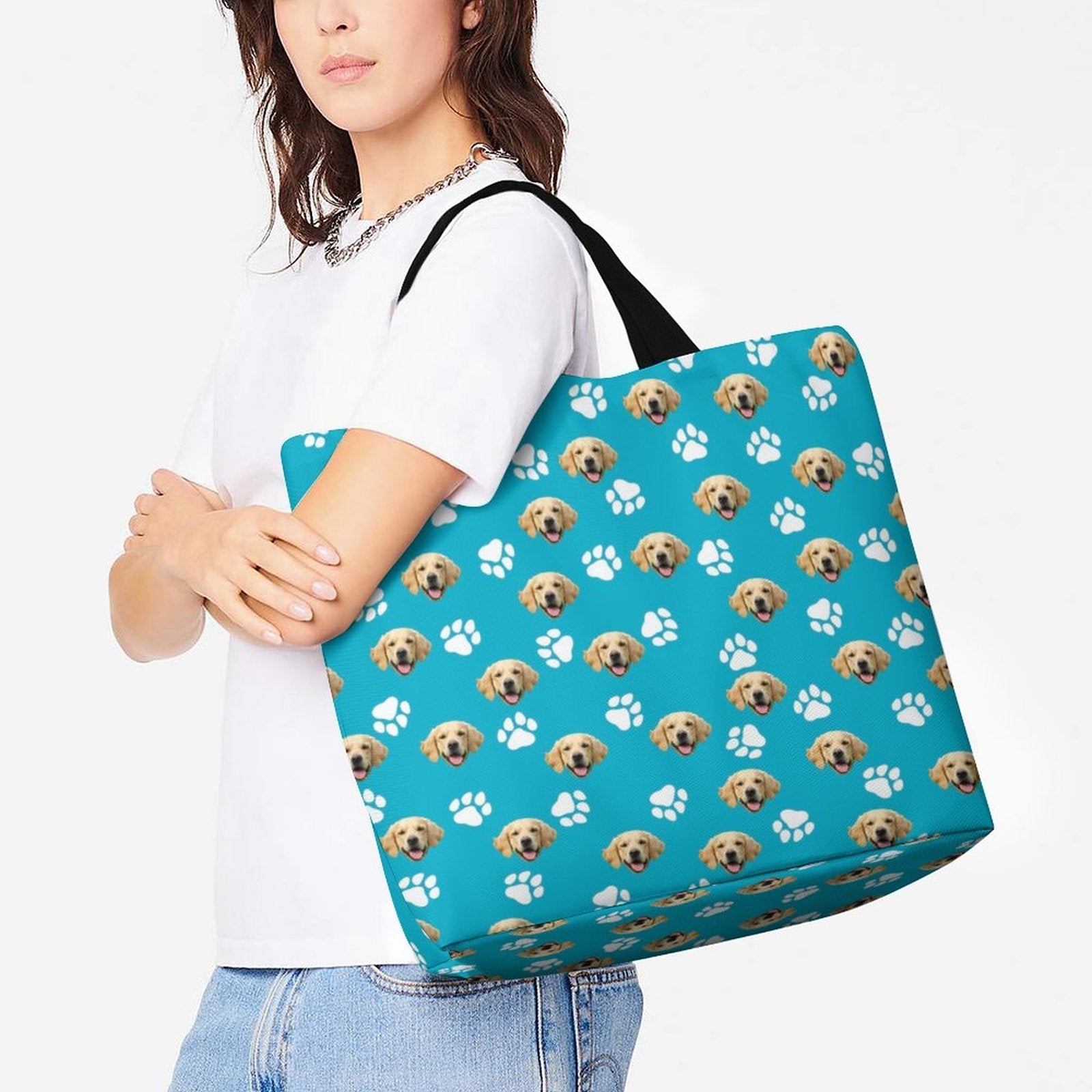 WEPRINTMEBagCustom Pet Face Large Shopping Bag