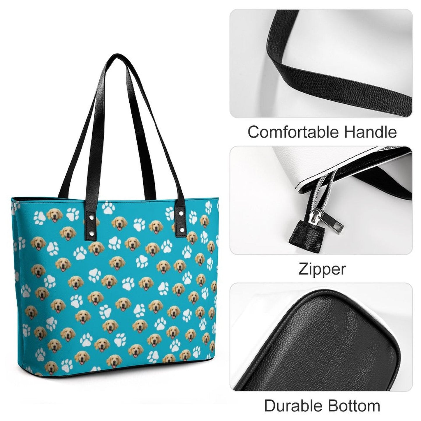 WEPRINTMEBagCustom Pet Face Leather Handbag