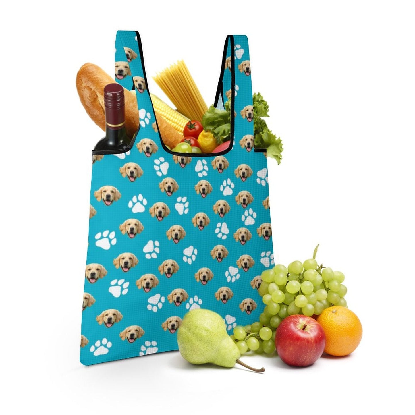 WEPRINTMEBagCustom Pet Face Lightweight foldable shopping bag