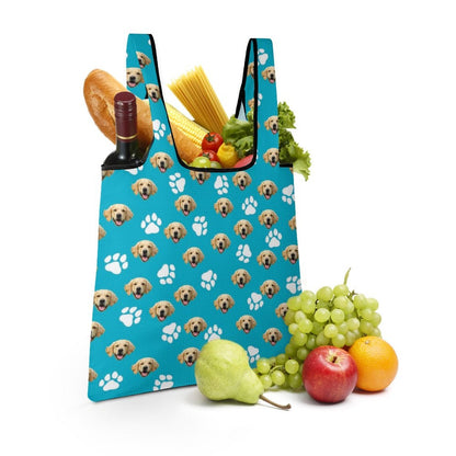 WEPRINTMEBagCustom Pet Face Lightweight foldable shopping bag