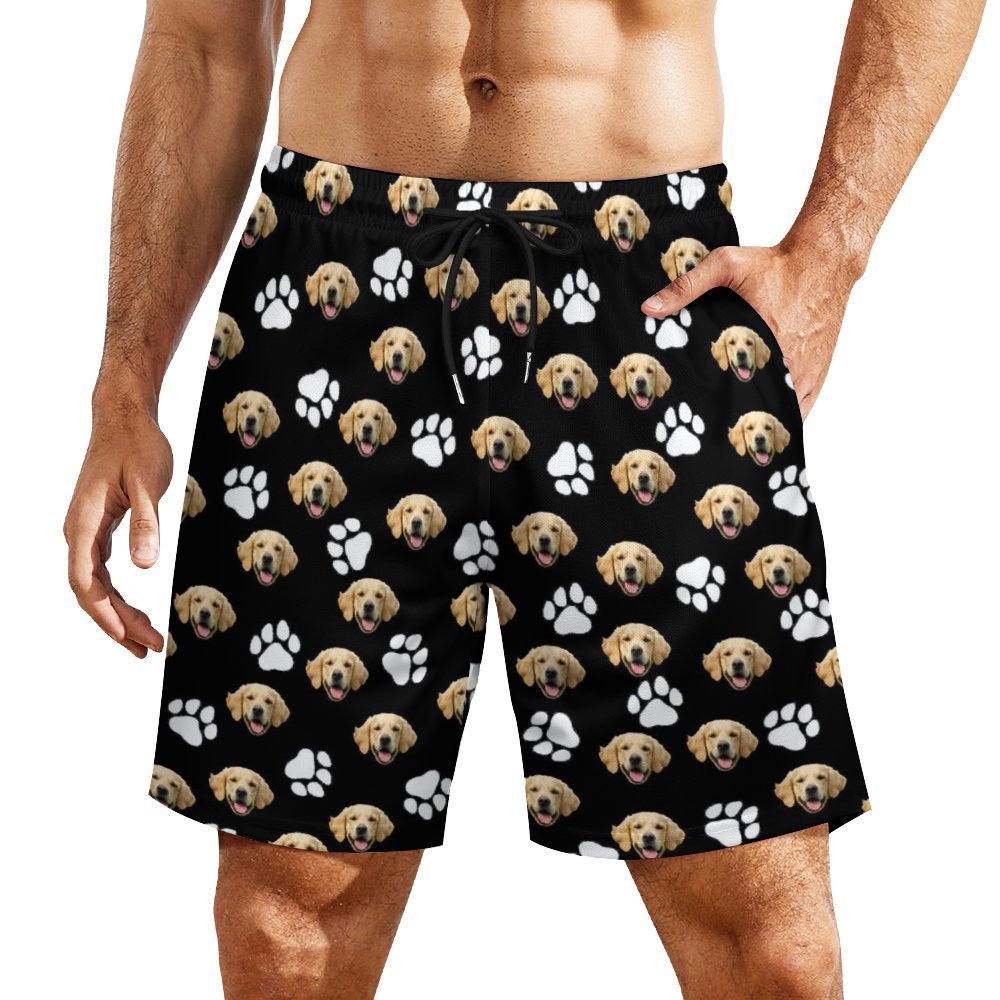 WEPRINTMEBeach ShortsCustom Pet Face Men's Beach Compression Liner Shorts