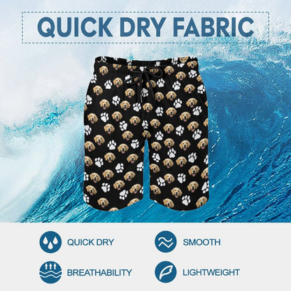 WEPRINTMEBeach ShortsCustom Pet Face Men's Beach Shorts
