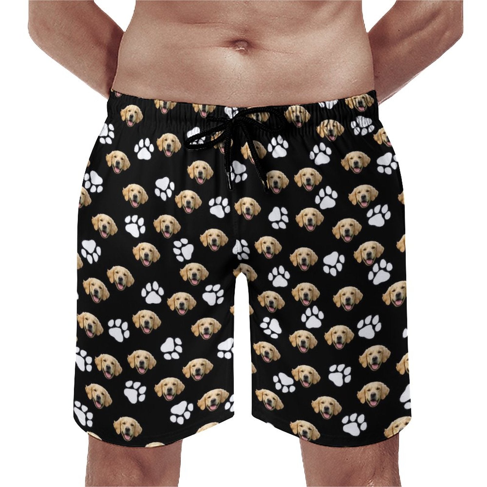 WEPRINTMEBeach ShortsCustom Pet Face Men's Beach Shorts