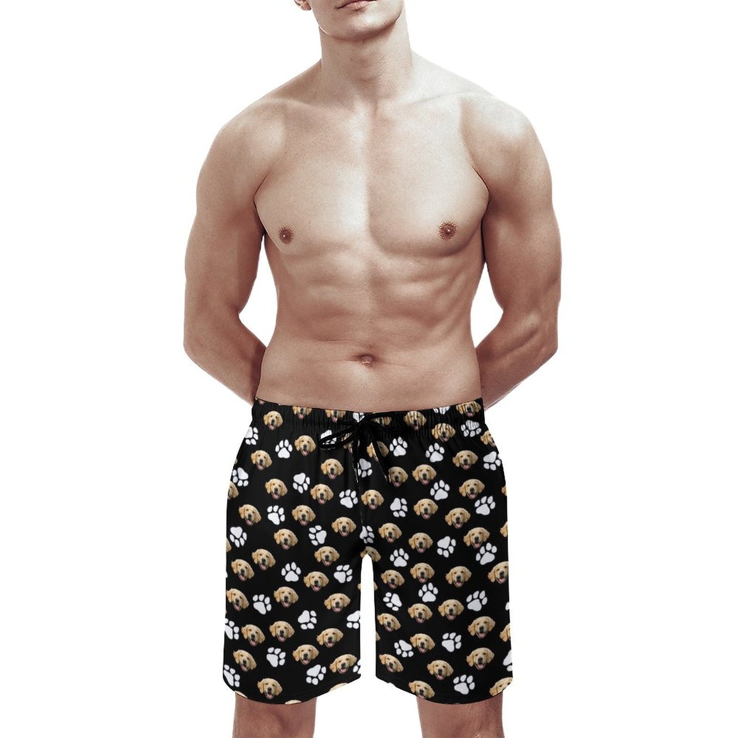 WEPRINTMEBeach ShortsCustom Pet Face Men's Beach Shorts
