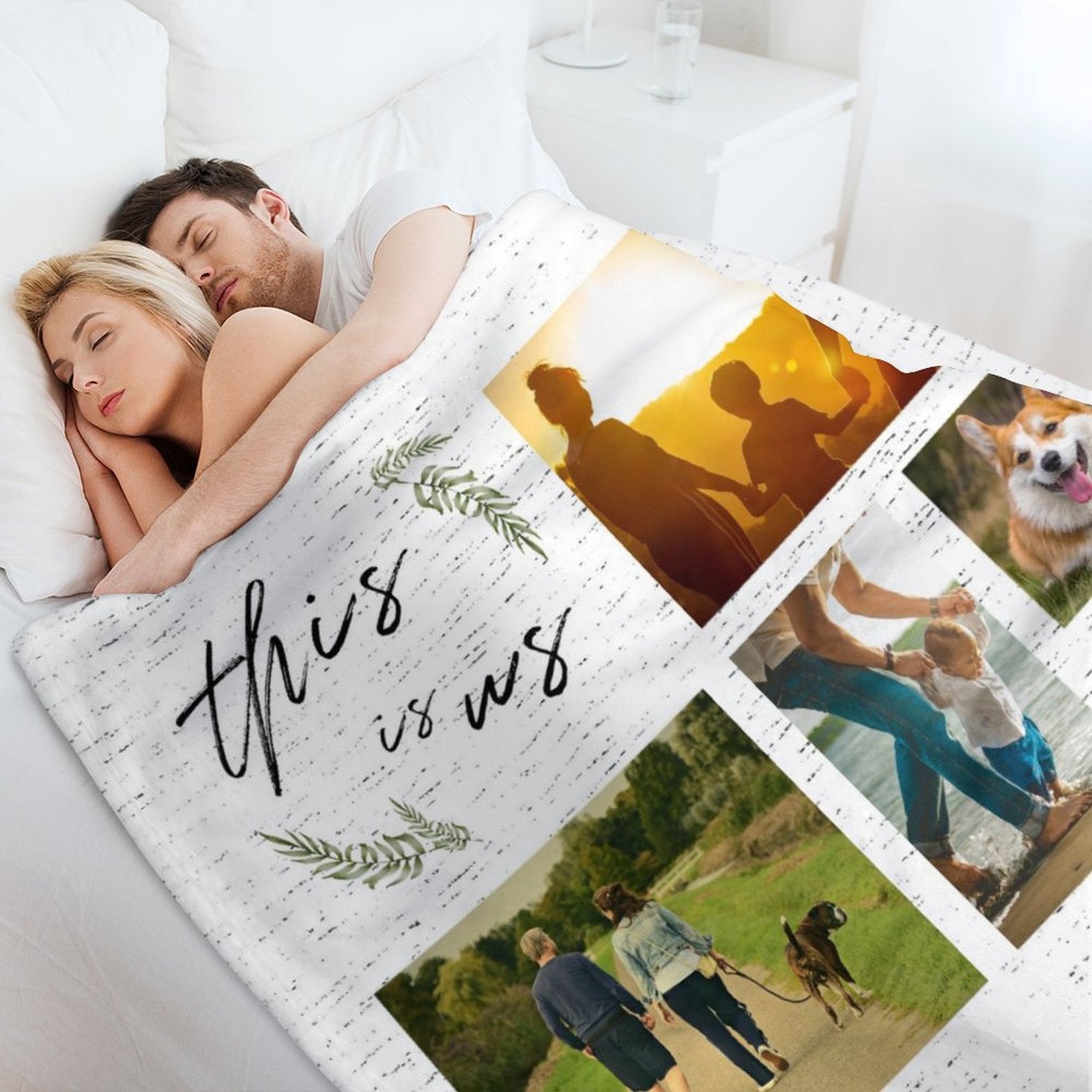 WePrintMeBlanketCustom Family Photos This is Us Fleece Blanket