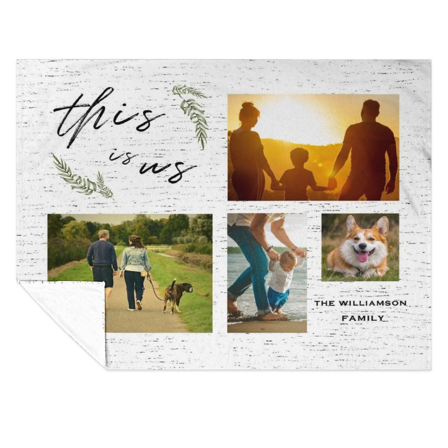 WePrintMeBlanketCustom Family Photos This is Us Fleece Blanket