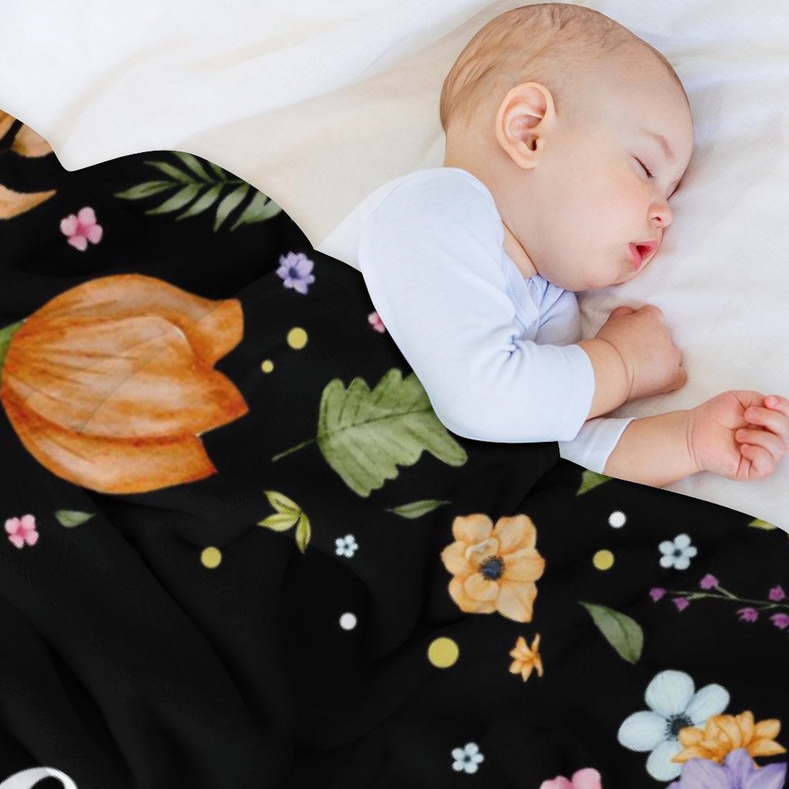 WEPRINTMEBlanketCustom Pet and Name Flower Fleece Blanket