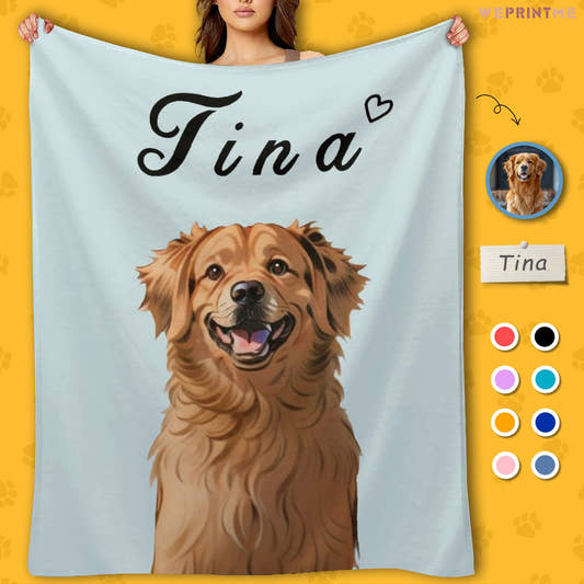WePrintMeBlanketCustom Pet Face Comics Pet Fleece Blanket