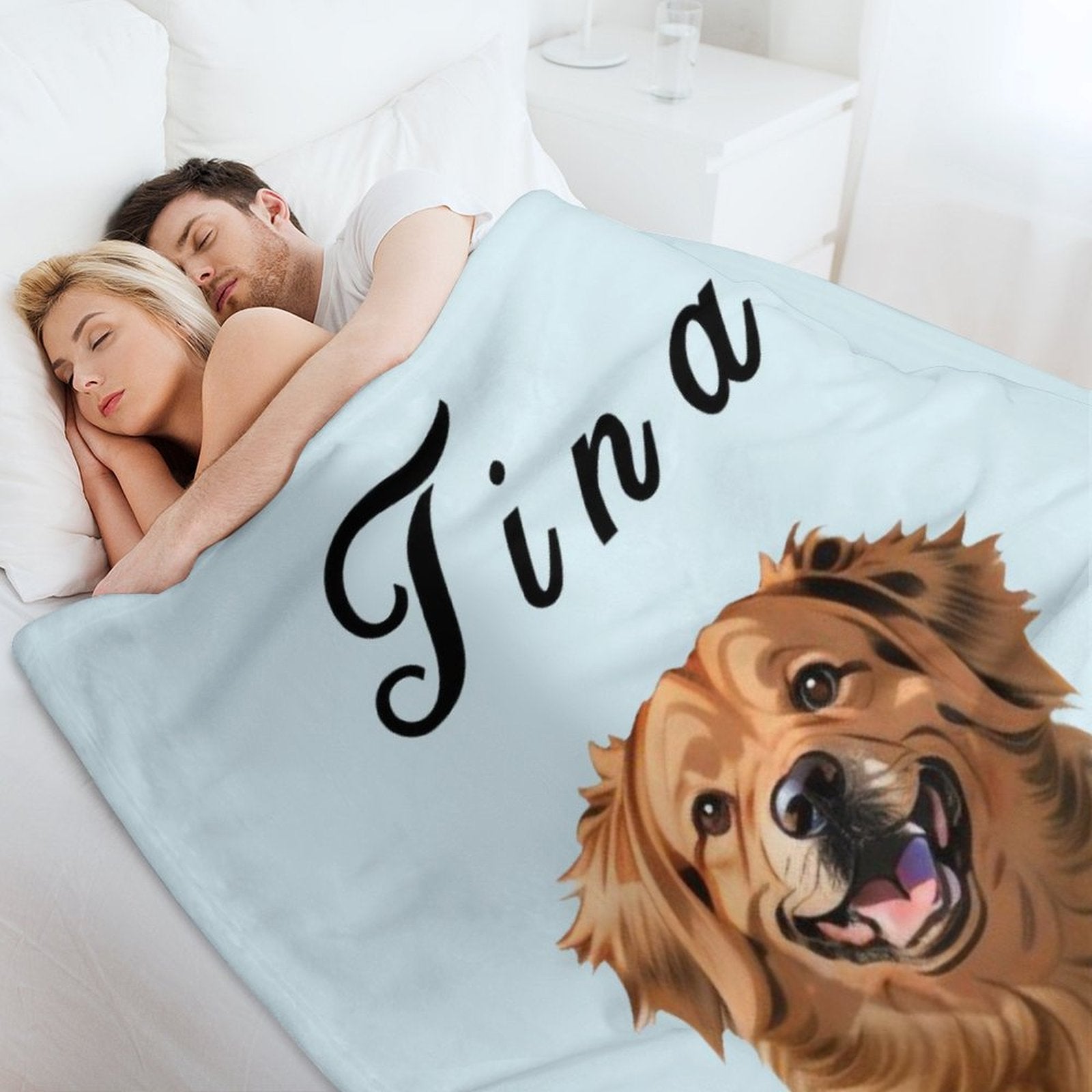 WEPRINTMEBlanketCustom Pet Face Comics Pet Fleece Blanket