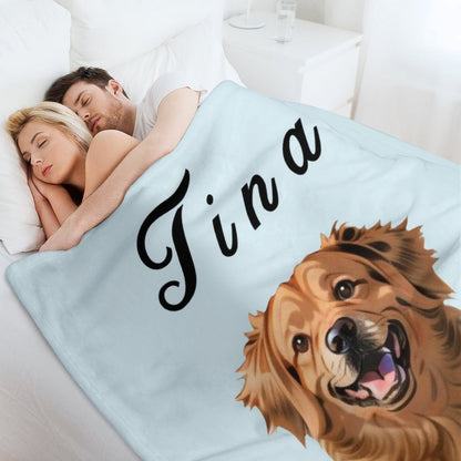 WEPRINTMEBlanketCustom Pet Face Comics Pet Fleece Blanket