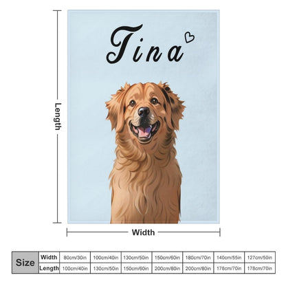 WEPRINTMEBlanketCustom Pet Face Comics Pet Fleece Blanket